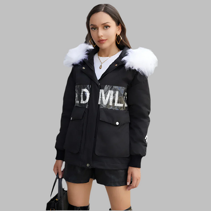 White Fur Collar coat