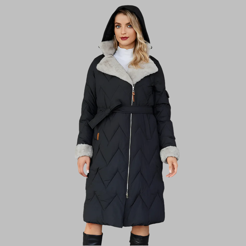 Rabia Long Length Parka with Fur Trim