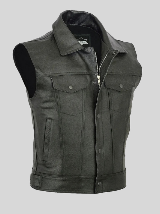 Leather Motorcycle vest