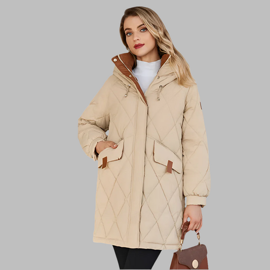 Aesha Mid thick parka Sand color