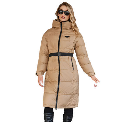 Women long length Parka in sand