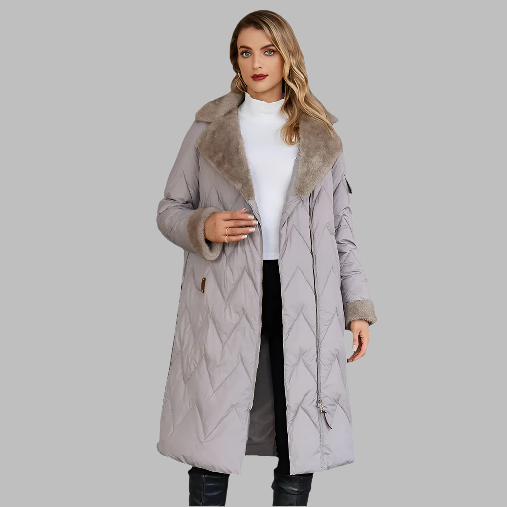 Rabia Long Length Parka with Fur Trim