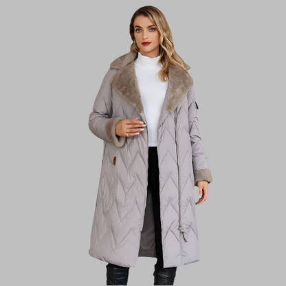 Rabia Long Length Parka with Fur Trim