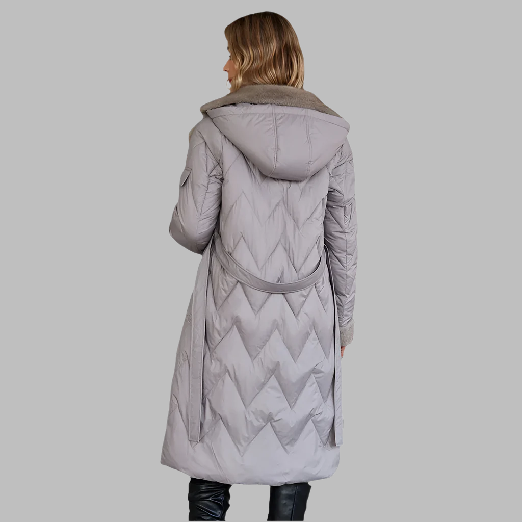 Rabia Long Length Parka with Fur Trim