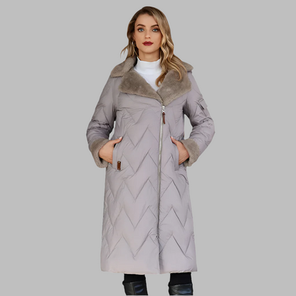 Rabia Long Length Parka with Fur Trim