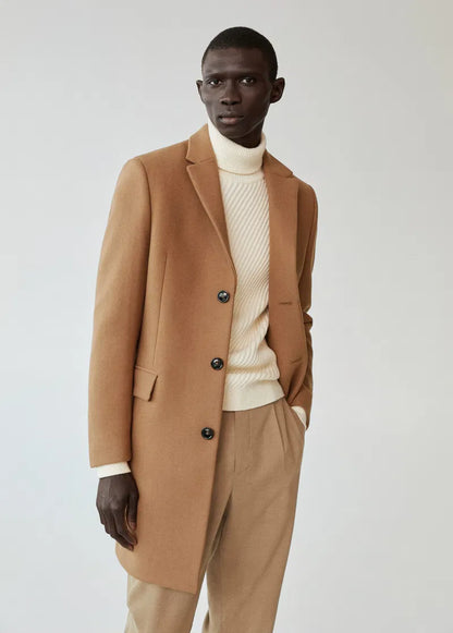 JEFREY LAPEL DOUBLE BREASTED COAT