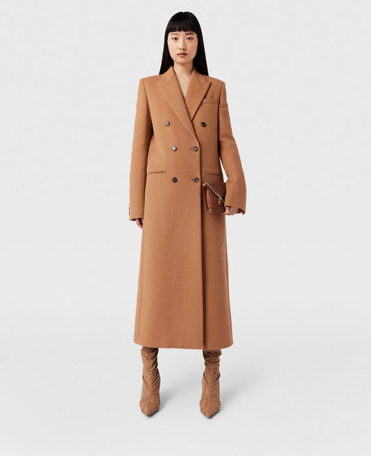 Double breasted longline coat