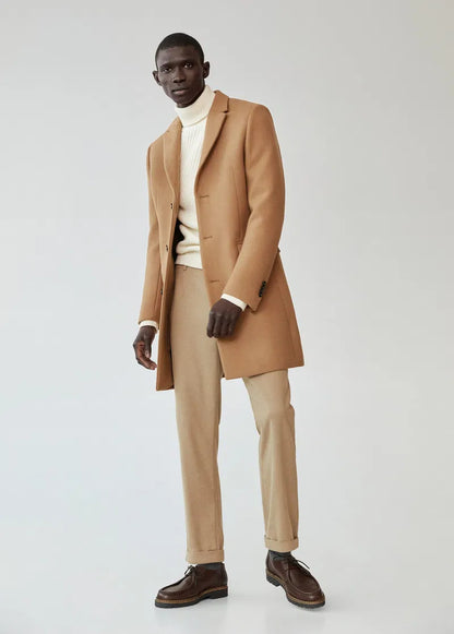 JEFREY LAPEL DOUBLE BREASTED COAT